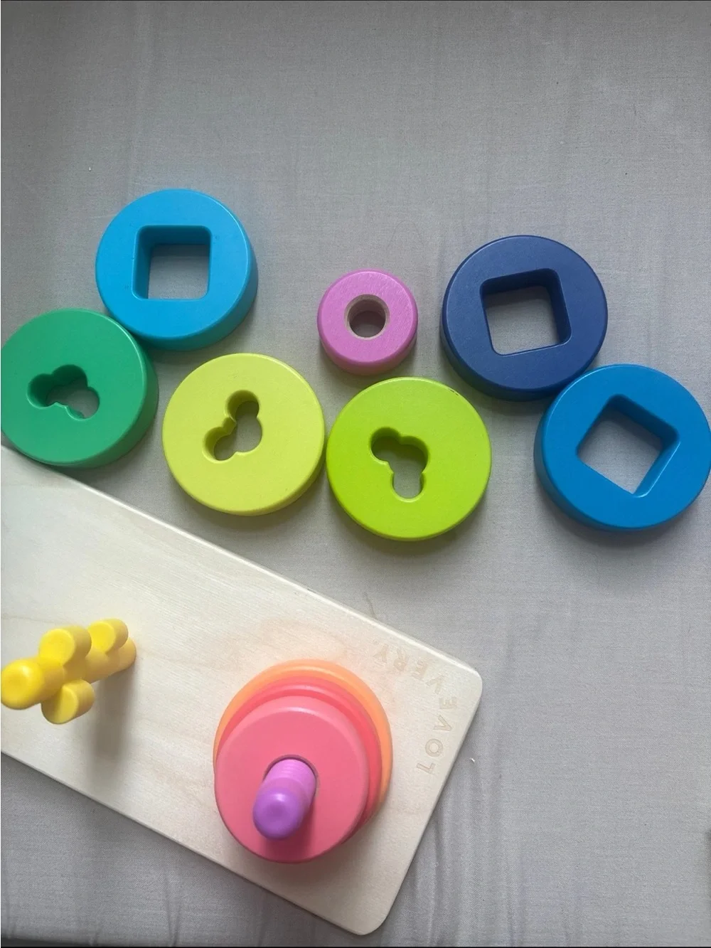 Lovevery Twist & Pivot Pattern Puzzle - Multicolor Stacking Toy